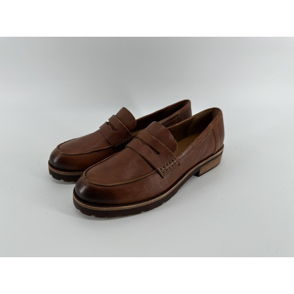 KORK-EASE Carlisle Tan Rum Brown Sz 8.5 Slip On Leather Loafer